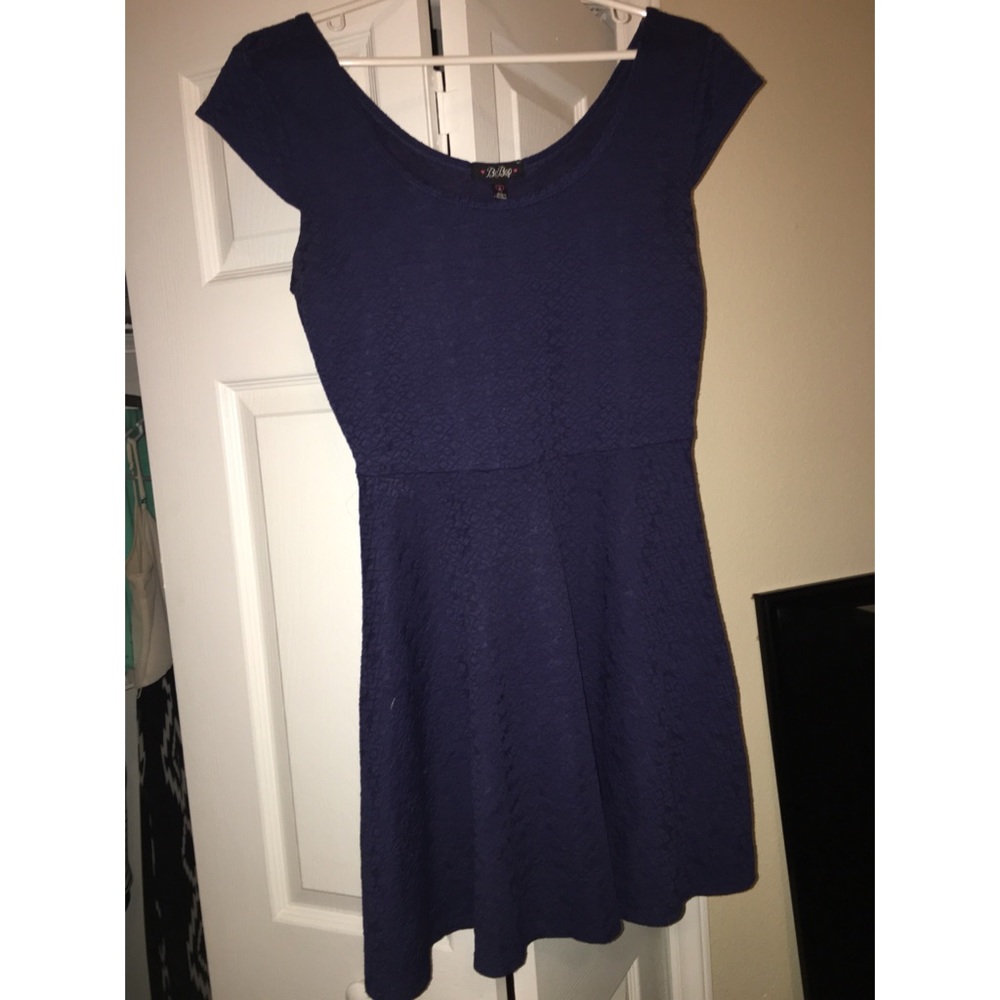 Navy blue skater dress